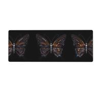 Tapis de souris extra large 30 x 80 cm imprimé papillon mystère pour claviers et souris RVB, adapté pour les jeux et le bureau.