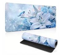 Tapis de Souris Extra Large 700 x 400 x 4 mm, Tapis de Souris Gaming Surface Lisse et Base en Caoutchouc Anti-Dérapant, Mouse Mat Haute Précision et Vitesse XXL, Mouse Pad lis Oiseau 0A0-11