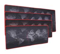 Tapis de souris Extra Large carte du monde, antidérapant, en caoutchouc naturel, avec bord de verrouillage, offre spéciale