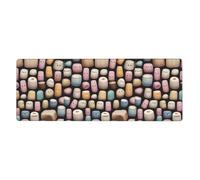 Tapis de souris extra large coloré à motif de barbe à papa 30,5 x 80 cm pour le bureau, les jeux et l'apprentissage - Durable, confortable et respectueux de l'environnement