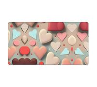 Tapis de souris extra large en caoutchouc motif amour 40,6 x 74,9 cm, forte adhérence, durable, adapté à une large gamme d'occasions