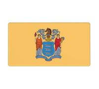 Tapis de souris extra large en caoutchouc Motif drapeau du New Jersey 40,6 x 74,9 cm, forte adhérence, durable, adapté à de nombreuses occasions