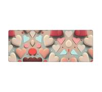 Tapis de souris extra large pour clavier, 30,5 x 80,9 cm, pour ordinateur, console, bureau, jeux, étude, motif amour