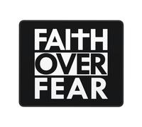 Tapis De Souris Faith Over Fear Scripture Verse Christianty Mousepad Glissement Facile sous-Main Portable Accessoires De Jeu pour Ordinateur Portable Jeu Ordinateur L