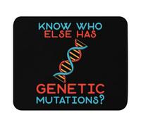 Tapis de souris fantaisie 23,9 x 20,1 cm Inscription « Know Who Has Genetic Mutations Cool Understanding Gene Diseases »