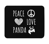 Tapis de souris fantaisie 30 x 24,9 cm Motif pandas d'amour et de paix et de bien-être, inspirations psychosociales mignonnes pour hommes et femmes