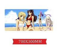 Tapis De Souris Fate Stay Night Saber 700X300Mm, Large XXL Grand Tapis De Souris De Jeu Professionnel avec Base De 3Mm D'Épaisseur, pour Ordinateurs Portables, Pc, M