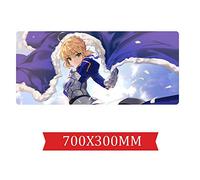 Tapis De Souris Fate Stay Night Saber 700X300Mm, Large XXL Grand Tapis De Souris De Jeu Professionnel avec Base De 3Mm D'Épaisseur, pour Ordinateurs Portables, Pc,