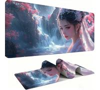 Tapis de Souris Femme Dragon XXL 1000x500x3 mm Grand Tapis Souris Bords Cousus Imperméable Antidérapant Grand Accessoire Bureau étendu pour PC, Ordinateur Améliore Précision et Vitesse j0xk-353