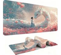 Tapis de Souris Femme Dragon XXL 1000x500x3 mm Grand Tapis Souris Bords Cousus Imperméable Antidérapant Grand Accessoire Bureau étendu pour PC, Ordinateur Améliore Précision et Vitesse j0xk-565