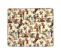 Tapis De Souris Femme Sexy Cow-Girl Équitation Western Country Souris Tapis Accessoires De Jeu Mac Et Pc Étanche Accessoire Bureau Pour Souris Gaming Travail 25X30Cm