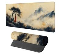 Tapis de Souris Femme, Tapis de Souris XXL 1000x500x3mm, sous Main Bureau Gamer avec Base en Caoutchouc, Gaming Accessoire, Accessoires Bureau, Grand Mouse Pad Gaming, pour Maison, Gamer, Gris F-9695