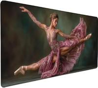 Tapis de Souris Femme Tapis de Souris XXL 1200x600x3mm,Danse étendu Mouse Pad avec Base Antidérapante, Coutures sur Les Bords, Imperméable et Durable Mousepad pour Accessoires Bureau, Cadeau S-TJ56