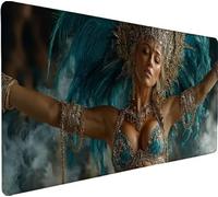 Tapis de Souris Femme Tapis de Souris XXL 1200x600x3mm,Danse étendu Mouse Pad avec Base Antidérapante, Coutures sur Les Bords, Imperméable et Durable Mousepad pour Accessoires Bureau, Cadeau I-0752