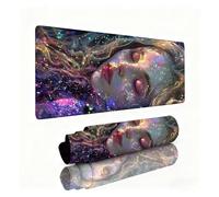 Tapis de Souris Femme Tapis de Souris XXL Ciel Étoilé Mouse Pad 1600x800x3mm, Base Caoutchouc Anti-Dérapant, Améliore la Précision et la Vitesse, Texturée Résistant à Usure Lavable, Durable 0B-847