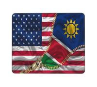 Tapis De Souris Fermeture Éclair Amusante Drapeau Namibien De La Namibie sous-Main Antidérapante Mousepad Imperméable Accessoires De Jeu pour Ordinateur Portable Bureau Travail M