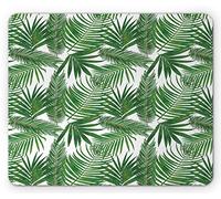 Tapis De Souris Feuilles De Palmier Exotiques Tropicales Areca Sago Howea Forsteriana Feuillage Motif De Conception Urbaine Tapis De Souris Antidérapant Doux Bureau Tapis Souris, pour 25X30Cm