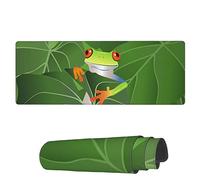 Tapis De Souris Feuilles De Rainette Lavable Moderne Bureau Tapis Souris, pour Ordinateur, Maison, Jeux, 80x30cm