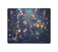 Tapis de souris Fireflies in The Garden - Durable et respectueux de l'environnement - Pour jeux et bureau - Design antidérapant pour un confort et une précision améliorés