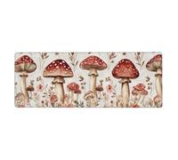Tapis de souris Five Large Champignons avec base en caoutchouc antidérapant étendue avec bords cousus Grand tapis de souris pour gaming PC de bureau 30 x 80 cm