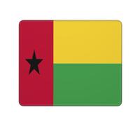 Tapis De Souris Flag of Guinea Bissau Print Tapis De Bureau Anti-Dérapant sous-Main Parfait Mouse Pad pour Table Voyage Travail 25X30CM