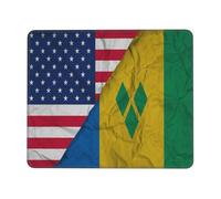 Tapis De Souris Flag of Saint Vincent and The Grenadines, America Complex Accessoires De Jeu Imperméable Mouse Pad Résistant Aux Eclaboussures sous-Main pour Bureau Gaming Travail M