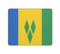 Tapis De Souris Flag of Saint Vincent and The Grenadines Print sous-Main Comfortable Mousepad Parfait Mouse Pad pour Table Claviers Voyage 25X30CM