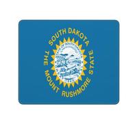 Tapis De Souris Flag of South Dakota Print Mouse Pad Anti-Dérapant Tapis De Bureau Doux Mousepad pour Table Voyage Travail 25X30CM
