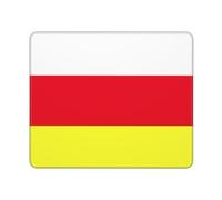 Tapis De Souris Flag of South Ossetia Print Mousepad Doux Mouse Pad Anti-Dérapant sous-Main pour Table Claviers Voyage 25X30CM