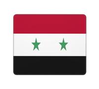 Tapis De Souris Flag of Syria Print Mouse Pad Parfait sous-Main Anti-Dérapant Tapis De Bureau pour Table Voyage Travail 25X30CM