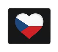 Tapis De Souris Flag of The Czech Republic Heart Mousepad Antidérapante Mouse Pad Glissement Facile sous-Main pour Travail Gaming Jeu M
