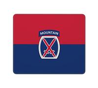 Tapis De Souris Flag of The United States Army 10Th Mountain Division Mousepad Doux sous-Main Parfait Mouse Pad pour Claviers Voyage Travail 25X30CM