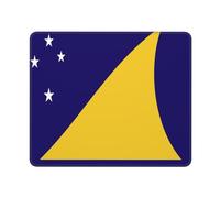 Tapis De Souris Flag of Tokelau Print Tapis De Bureau Anti-Dérapant Mousepad Doux sous-Main pour Travail Voyage Claviers 25X30CM