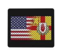 Tapis De Souris Flag of Ulster Scots and USA Mousepad Anti-Dérapant Tapis De Bureau Parfait sous-Main pour Travail Claviers Voyage 25X30CM