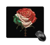 Tapis De Souris Fleur Drapeau du Mexique Tapis Souris Moderne Tapis De Souris Carré, pour Ordinateur Portable, Maison, 25x30cm