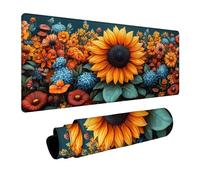 Tapis de Souris Fleur Étanche Mouse Pad Tournesol Tapis de Souris xxl 1000 x 500 x 3 mm Bords Cousus Précision et Vitesse Améliorées pour Ordinateur Portable Clavier Gamer Decoration Automne FSBD-1895