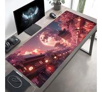 Tapis de Souris Fleur Grand Tapis Souris XXL, Rose Mouse Pad Bureau Gamer, à Bords Cousus, Base en Caoutchouc Antidérapante, sous Main pour Clavier et Mouse Pad, Cadeau 70 x 30 cm PjY2852 S-5
