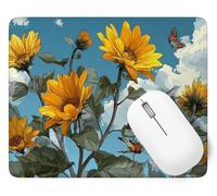 Tapis De Souris Fleur Mouse Pad Petit 25 x 21 cm, Nuage Tapis Souris Gamer, Base en Caoutchouc Imperméable et Antidérapante, Offrez-Vous Une Glisse Ultra-Douce et Un Suivi Optimal Jeux p1j-367