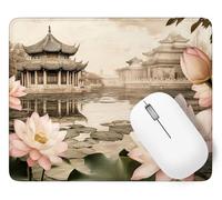 Tapis De Souris Fleur Mouse Pad Petit 60 x 40 cm, Château Tapis Souris Gamer, Base en Caoutchouc Imperméable et Antidérapante, Offrez-Vous Une Glisse Ultra-Douce et Un Suivi Optimal Jeux p1j-452