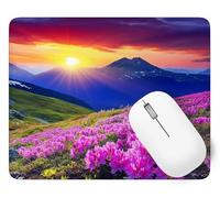 Tapis De Souris Fleur Mouse Pad Petit 60 x 40 cm, Montagne Tapis Souris Gamer, Base en Caoutchouc Imperméable et Antidérapante, Offrez-Vous Une Glisse Ultra-Douce et Un Suivi Optimal Jeux p1j-760