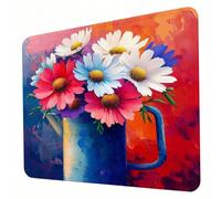 Tapis de Souris - Fleur, Tapis de Souris d'Ordinateur, Base Caoutchouc Anti-Dérapant, Glissement Facile, Résistant aux Eclaboussures, Durable, Portable sous Main Bureau Seau - 290 x 240 x 3mm J0-494