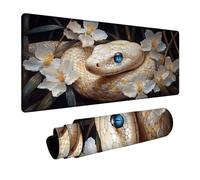 Tapis de Souris Fleur Tapis de Souris Gamer Serpent Mouse Pad Bords cousus Précision et Vitesse Améliorées pour Decoration Maison Bureau Pc Portable Pc Gamer Clavier Sans fil 30 x 60 x 0.3cm DBYH-3942