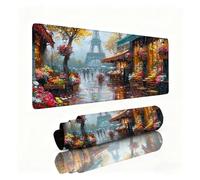 Tapis de Souris Fleur Tapis de Souris XXL Paris Mouse Pad 1200x600x3mm, Base Caoutchouc Anti-Dérapant, Améliore la Précision et la Vitesse, Texturée Résistant à Usure Lavable Accessoires Gaming 0B-373