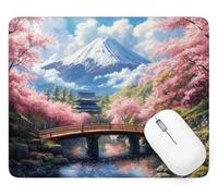 Tapis de Souris Fleurs de Cerisier Tapis de Souris Gamer 300 x 250, A-3317 | Paysage Mouse Pad Petit, avec Imperméable et Antidérapante Mousepad, pour PC Gamer Bureau Decor, Cadeaux pour Hommes A-3317
