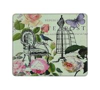 Tapis De Souris Fleurs du Jardin Botanique des Papillons De Paris Mousepad De Bureau avec Base en Caoutchouc Tapis De Souris De Jeu Moderne sous-Main pour Clavier Et Souris pour Bureau 25X30Cm