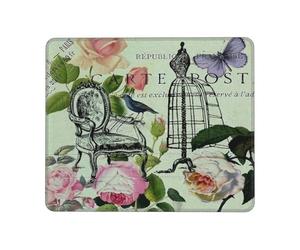Tapis De Souris Fleurs Vintage du Jardin Botanique Français De Paris Gamer Mouse Pad Durable Mousepad De Bureau avec Bords Surpiqués Accessoires De Jeu Mac Et Pc pour Gaming Bureau 25X30Cm