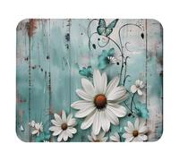 Tapis De Souris Flower Flowers Butterfly on Wooden Mouse Pad Antidérapante Tapis Souris Imperméable sous-Main pour Ordinateur Ordinateur Portable Travail M