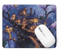 Tapis De Souris Forêt Mouse Pad Petit 60 x 40 cm, Château Tapis Souris Gamer, Base en Caoutchouc Imperméable et Antidérapante, Offrez-Vous Une Glisse Ultra-Douce et Un Suivi Optimal Jeux p1j-627