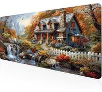 Tapis De Souris Forêt,Sous Main Bureau Paysage Tapis De Souris XXL Gaming 1000x400x3mm Protege Bureau Avec Base AntidéRapante,Durable Et ImperméAble Tissu Texturé Microtissu AméLiore PréCision Y1-118