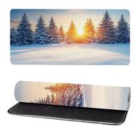 Tapis de Souris ForêT, Tapis de Souris XXL CréPuscule 900x500x3mm, Large Mouse Pad Gaming, Coudre les Bords, Antidérapant Rubber Base Mouse Pad, For Office and Gaming, Comme Cadeaux pour Hommes MM-562